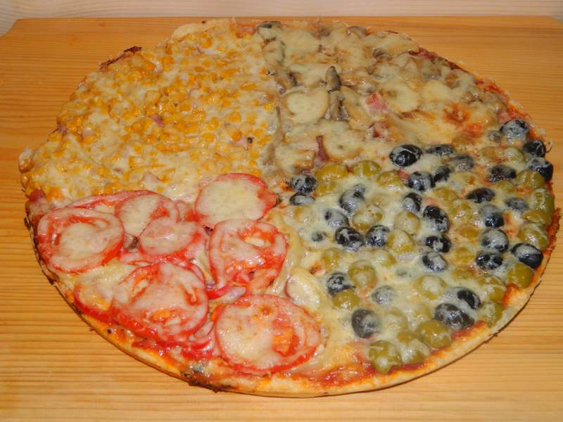 Pizza patru in una