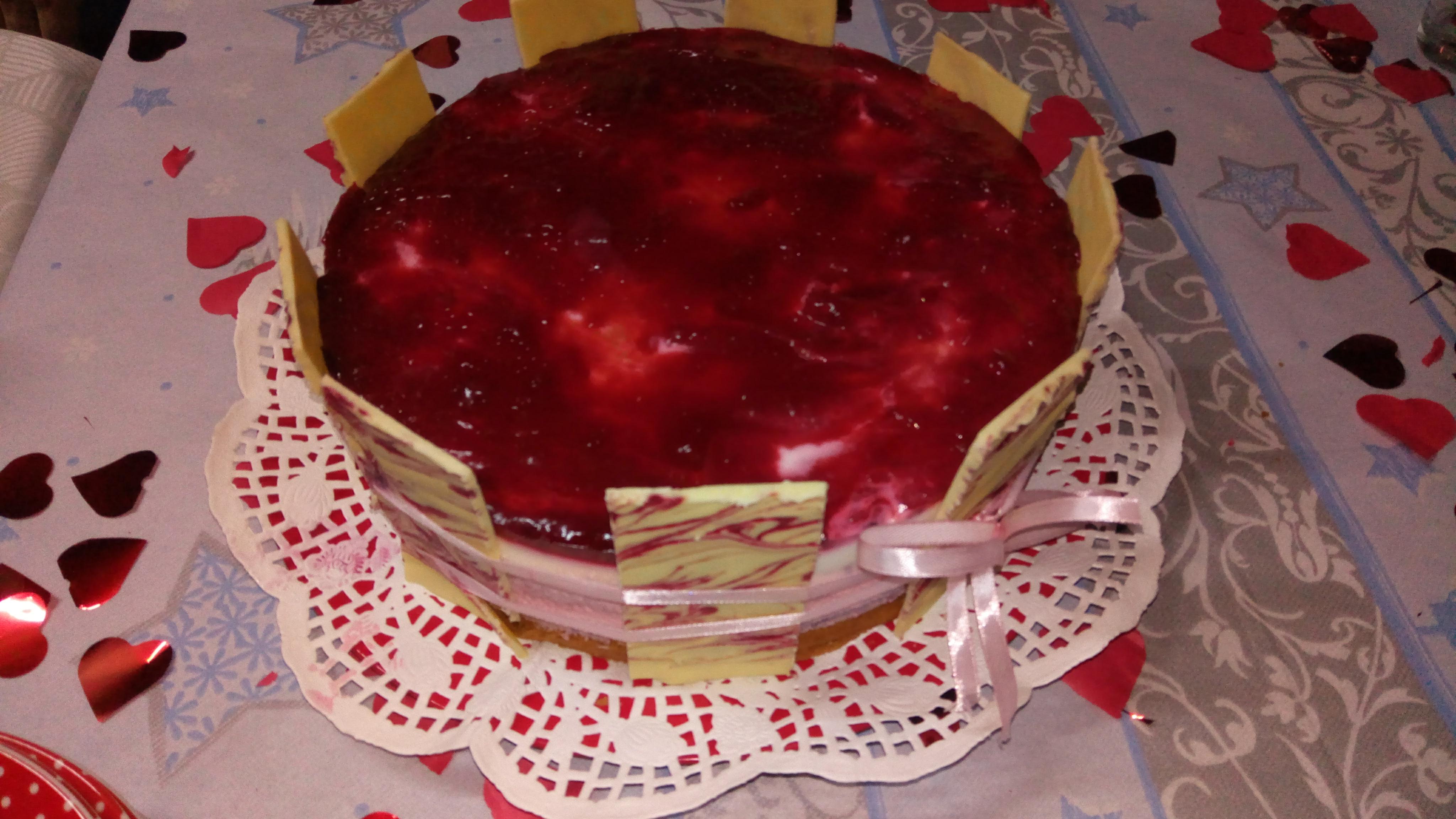 Desert entremet cu ricotta si zmeura