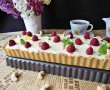 Desert tarta cu crema cu lapte de cocos, caju si zmeura-10