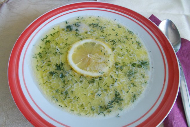 Ciorba de pui a la grec (Avgolemono)