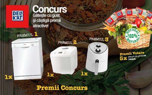 CONCURS: Gătește cu noile condimente Delikat cu ingrediente 100% naturale și câștigă premii de senzație