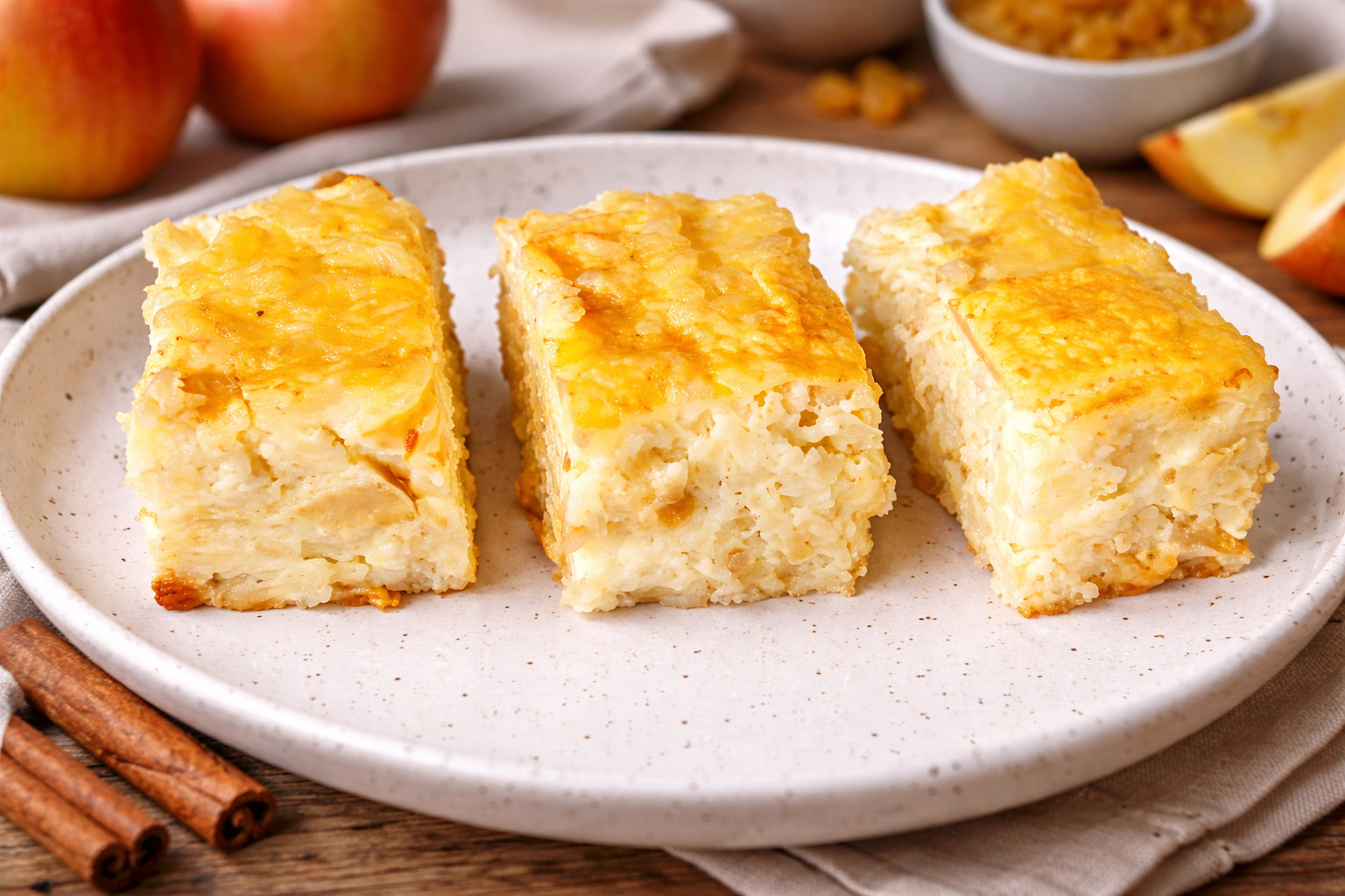 Desert budinca de orez cu mere