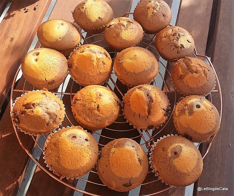 Desert muffins cu ciocolata si vanilie