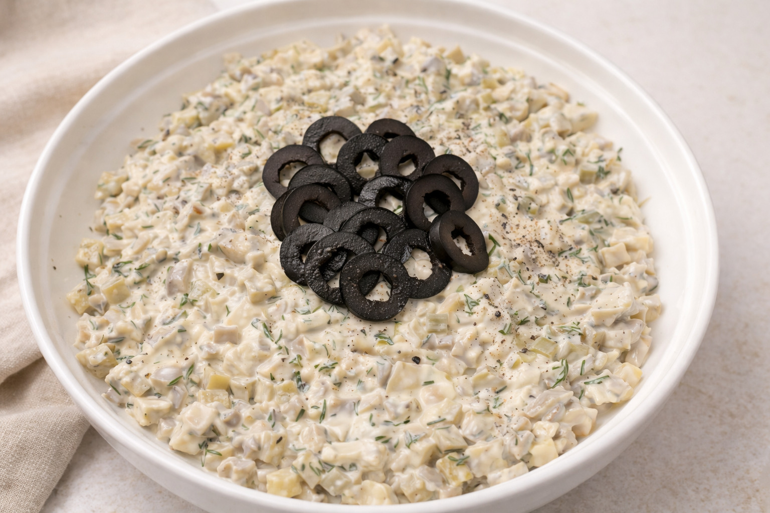 Salata de ciupercute cu maioneza si usturoi