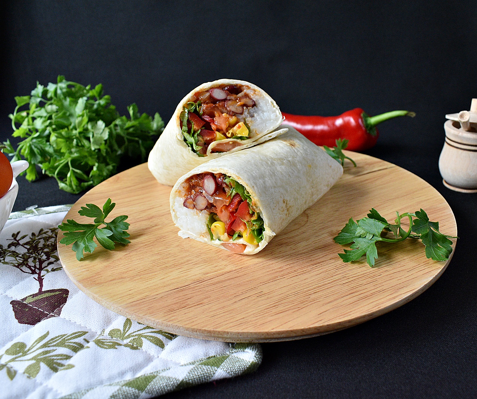 Burrito vegetarian, de post