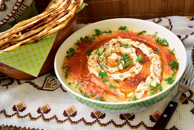 Hummus de linte rosie cu pasta de caju