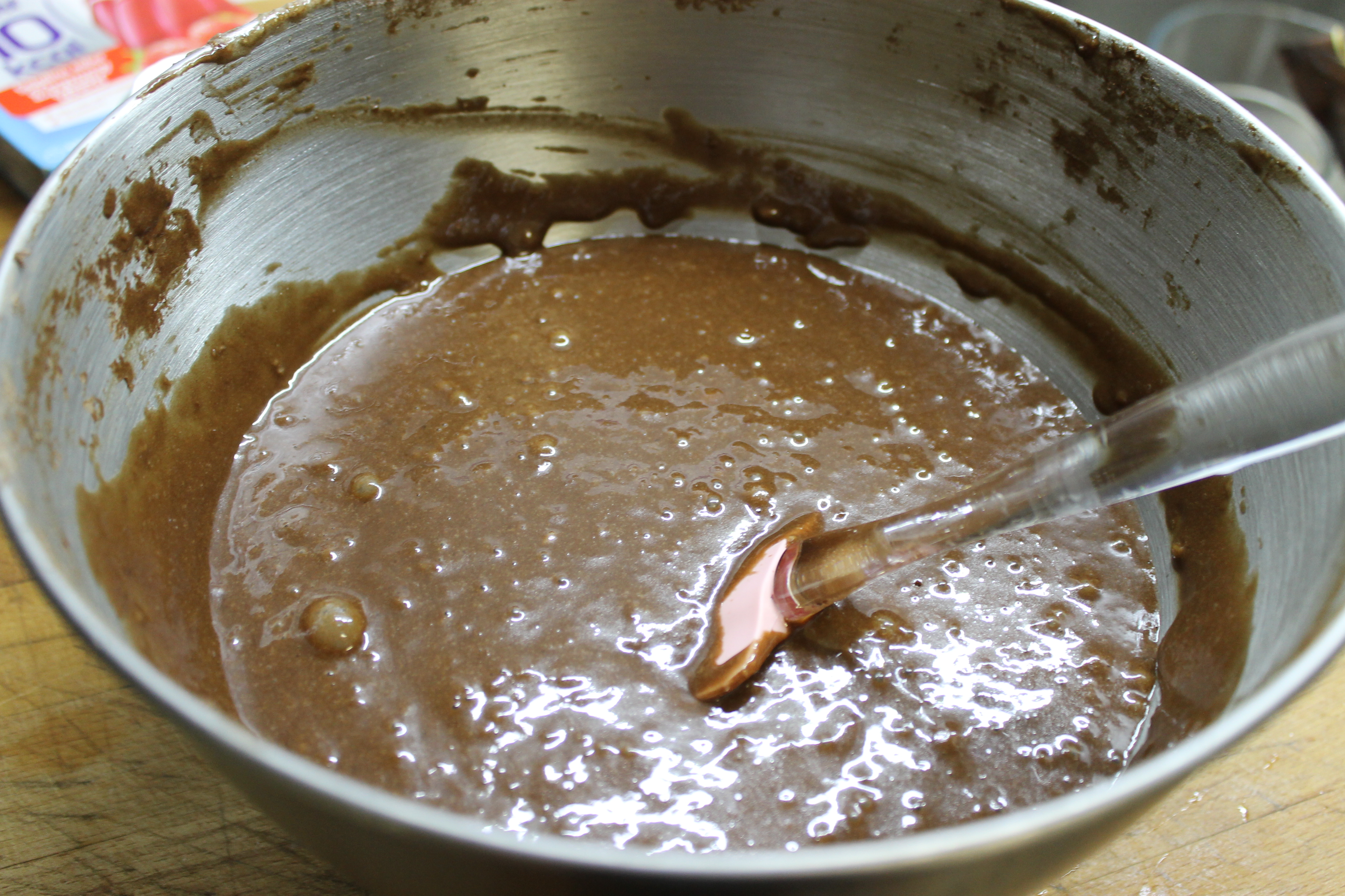 Desert brownie cu ciocolata si banane