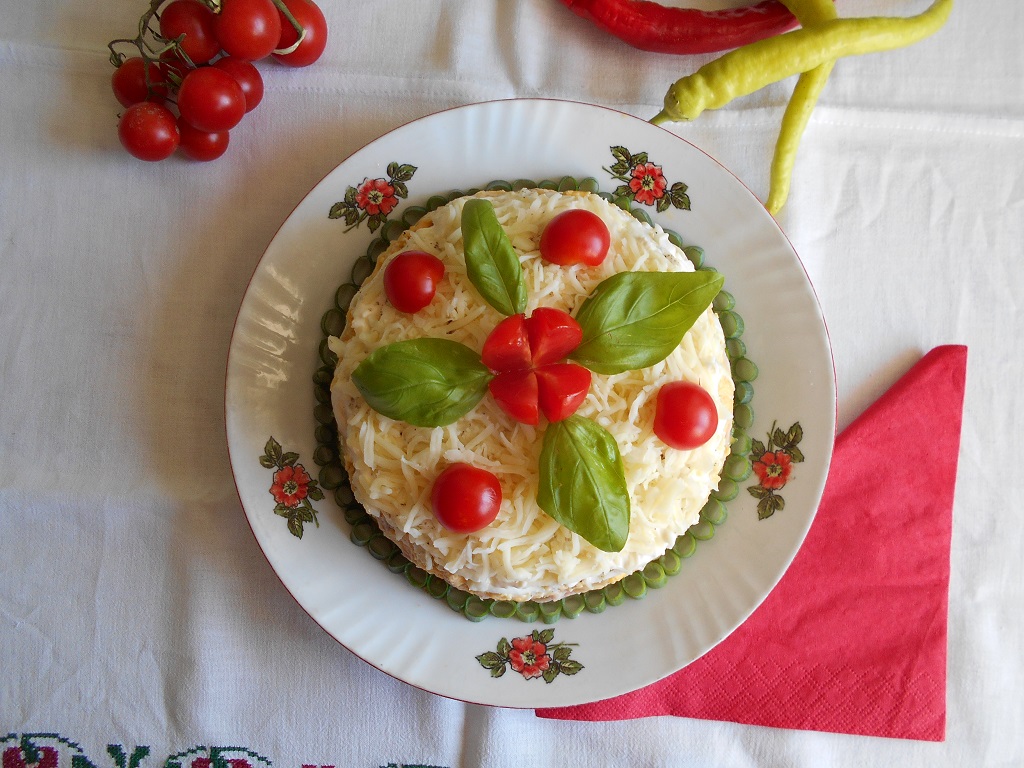 Salata Mimoza, cu sunca si mozzarella