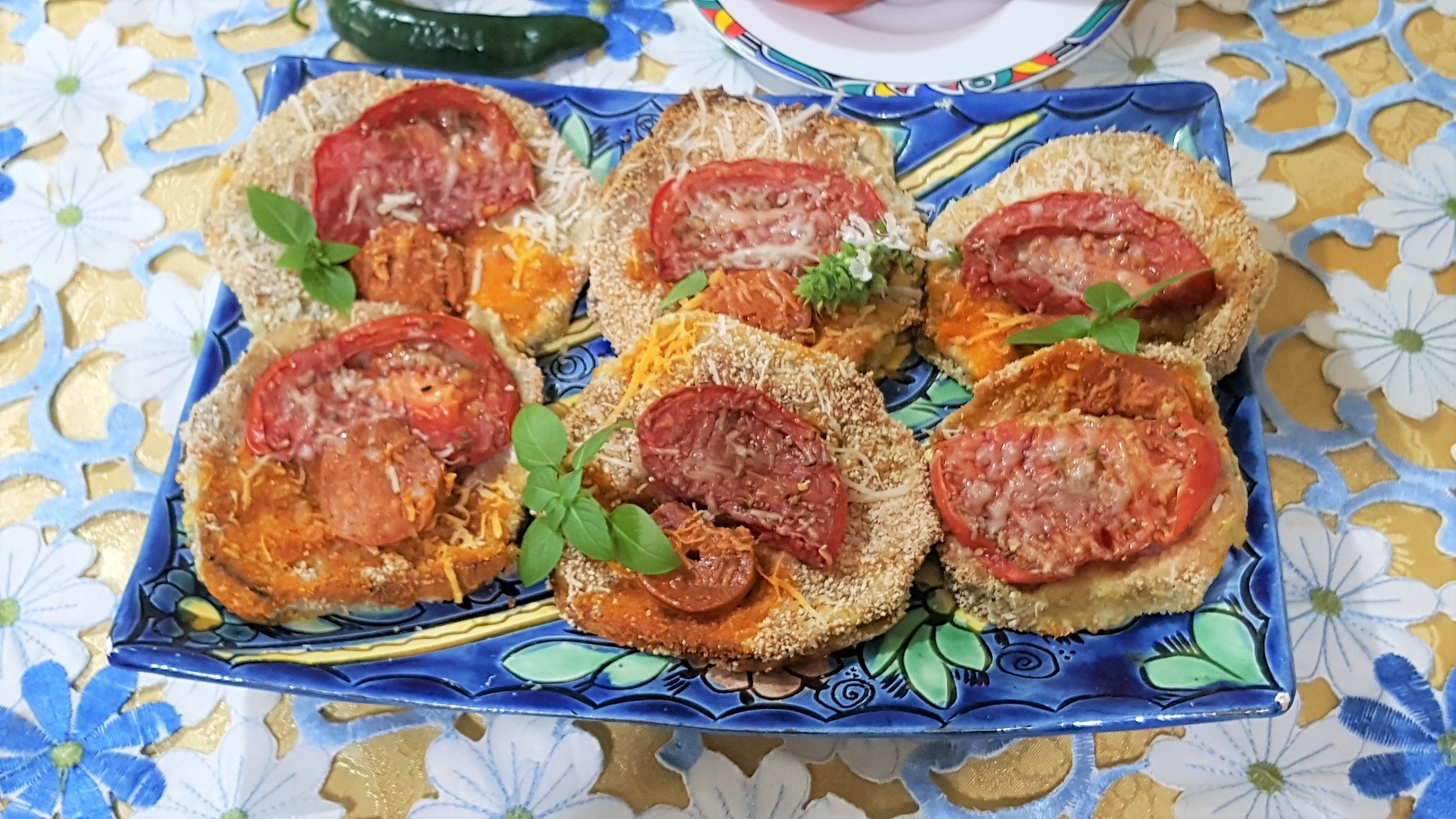 Vinete cu chorizo si parmezan la cuptor