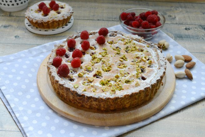 Desert tarta frangipane cu zmeura