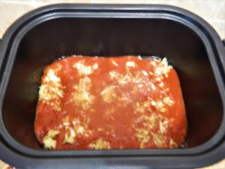 Zucchini umplut cu carne in sos de rosii la slow cooker Crock-Pot