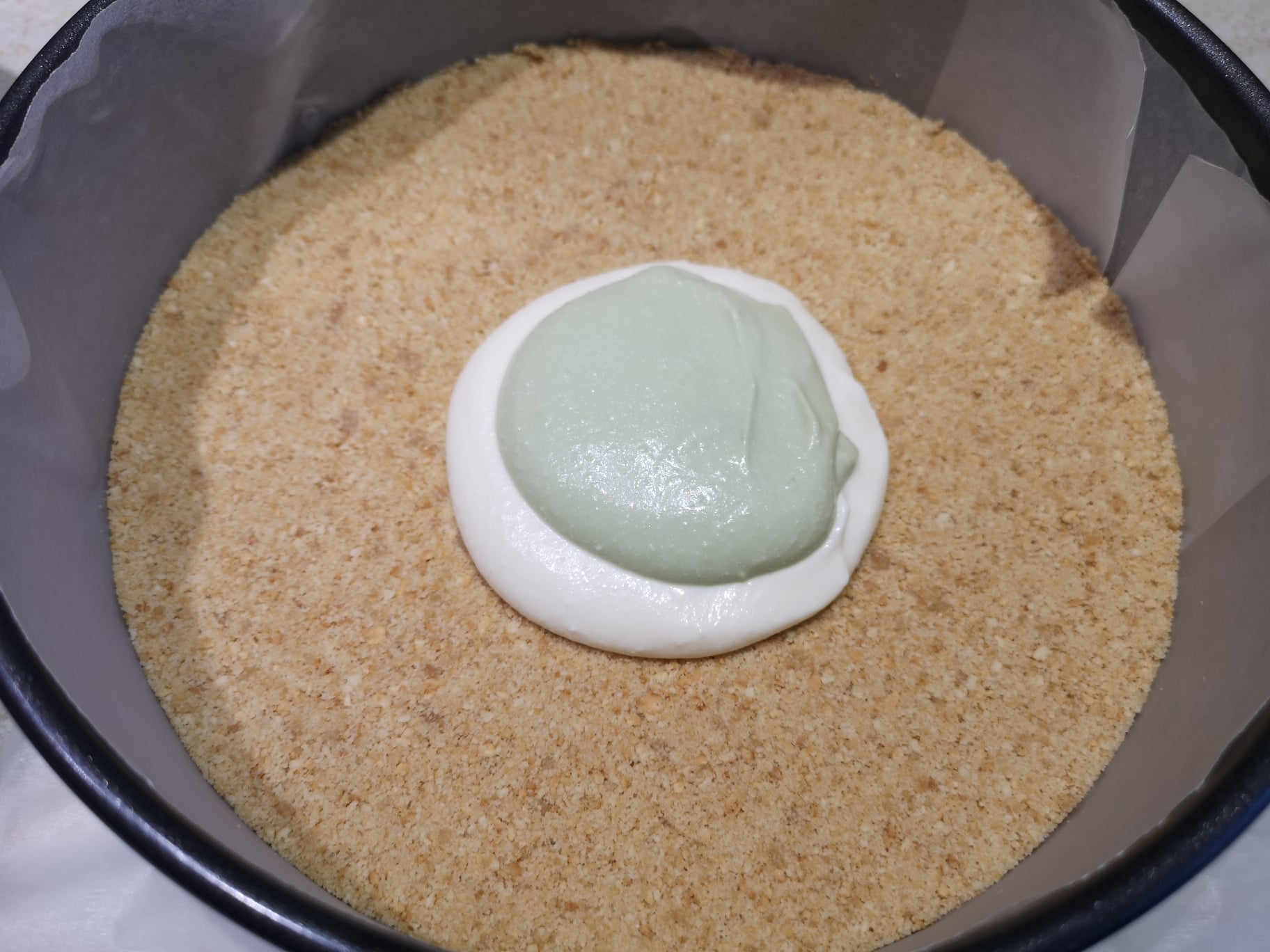 Desert matcha cheesecake