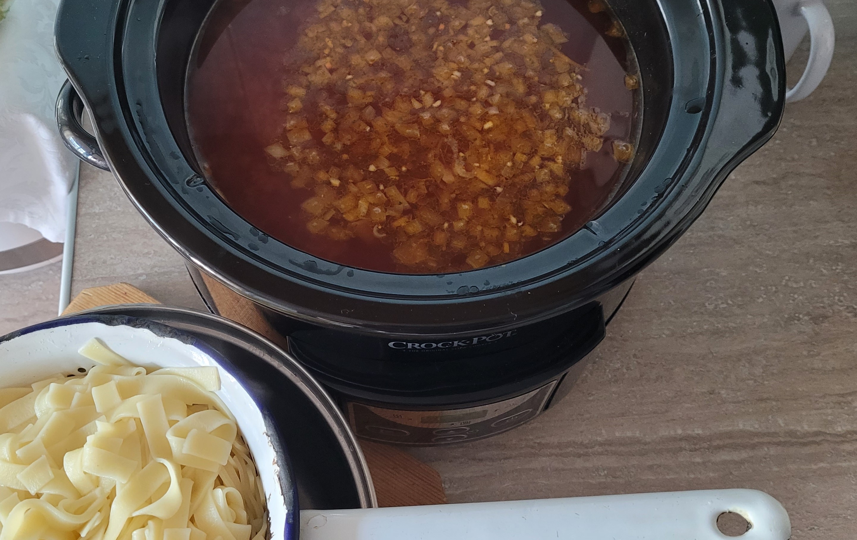 Supa de rosii cu taitei la slow cooker Crock Pot