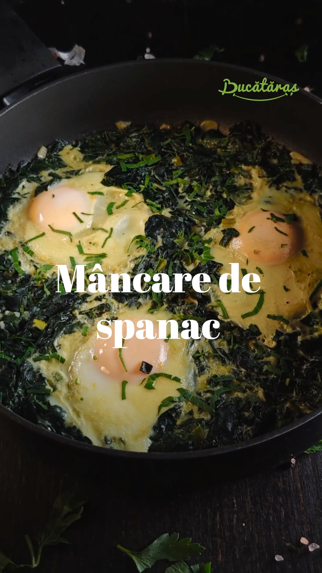 Mâncare de spanac cu ouă - Rețeta simplă și gustoasă