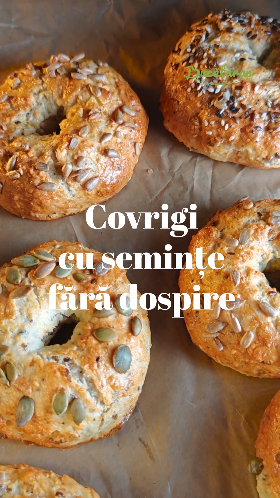 Covrigi cu semințe, fără dospire - Rețeta rapidă și gustoasă