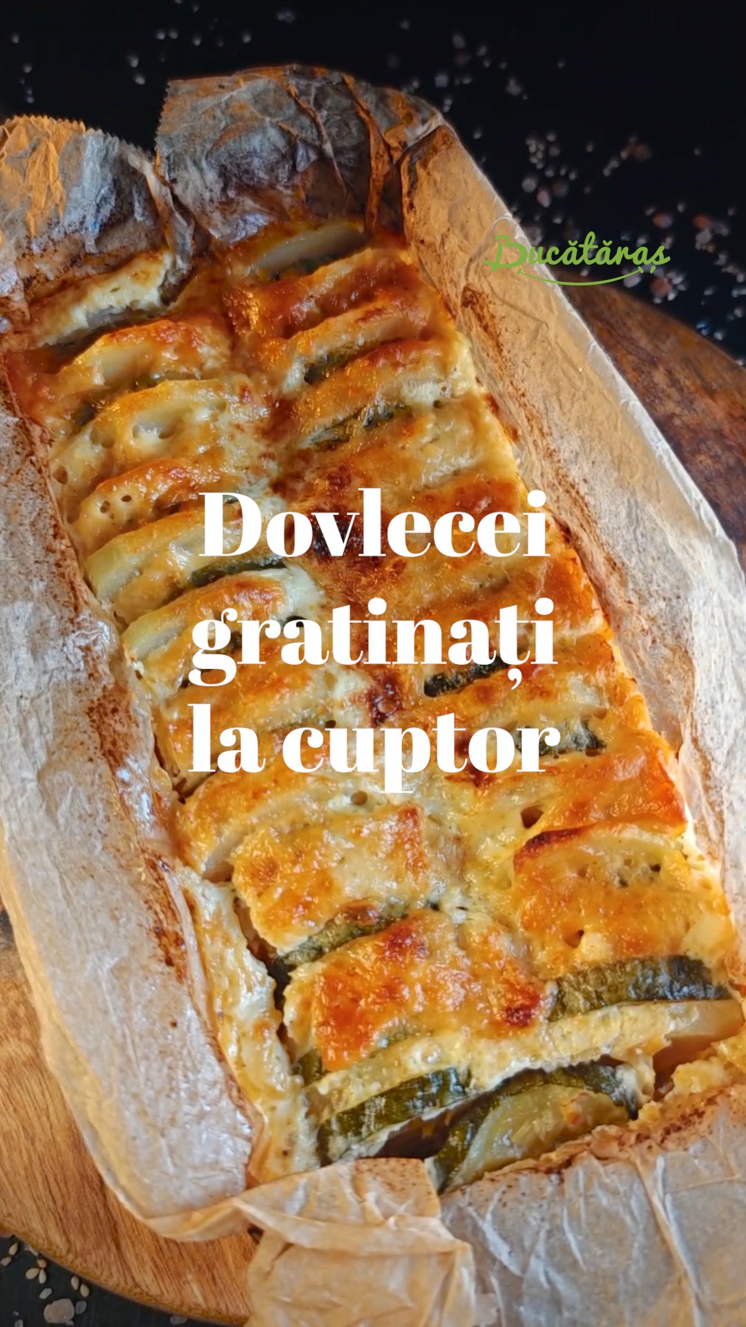 Dovlecei gratinați la cuptor - Rețeta ușoară și gustoasă