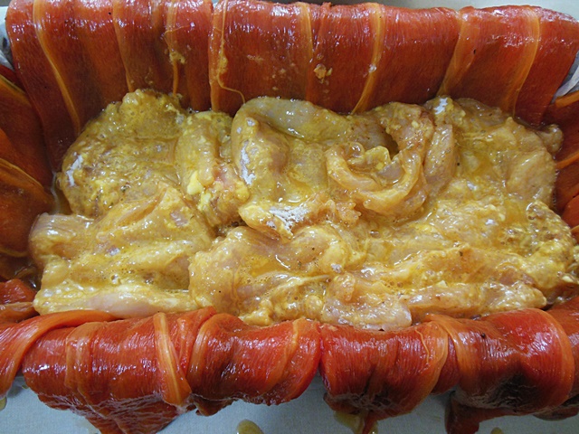 Chec cu pui si ardei kapia copti - Reteta gustoasa de aperitiv